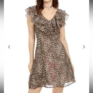 NWT Animal print ruffled dress - Medium